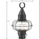 Classic Onion 1 Light 17.5 inch Gunmetal Outdoor Post Light