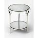 Jolene Metal & Mirror 23 X 21 inch Butler Loft Accent Table