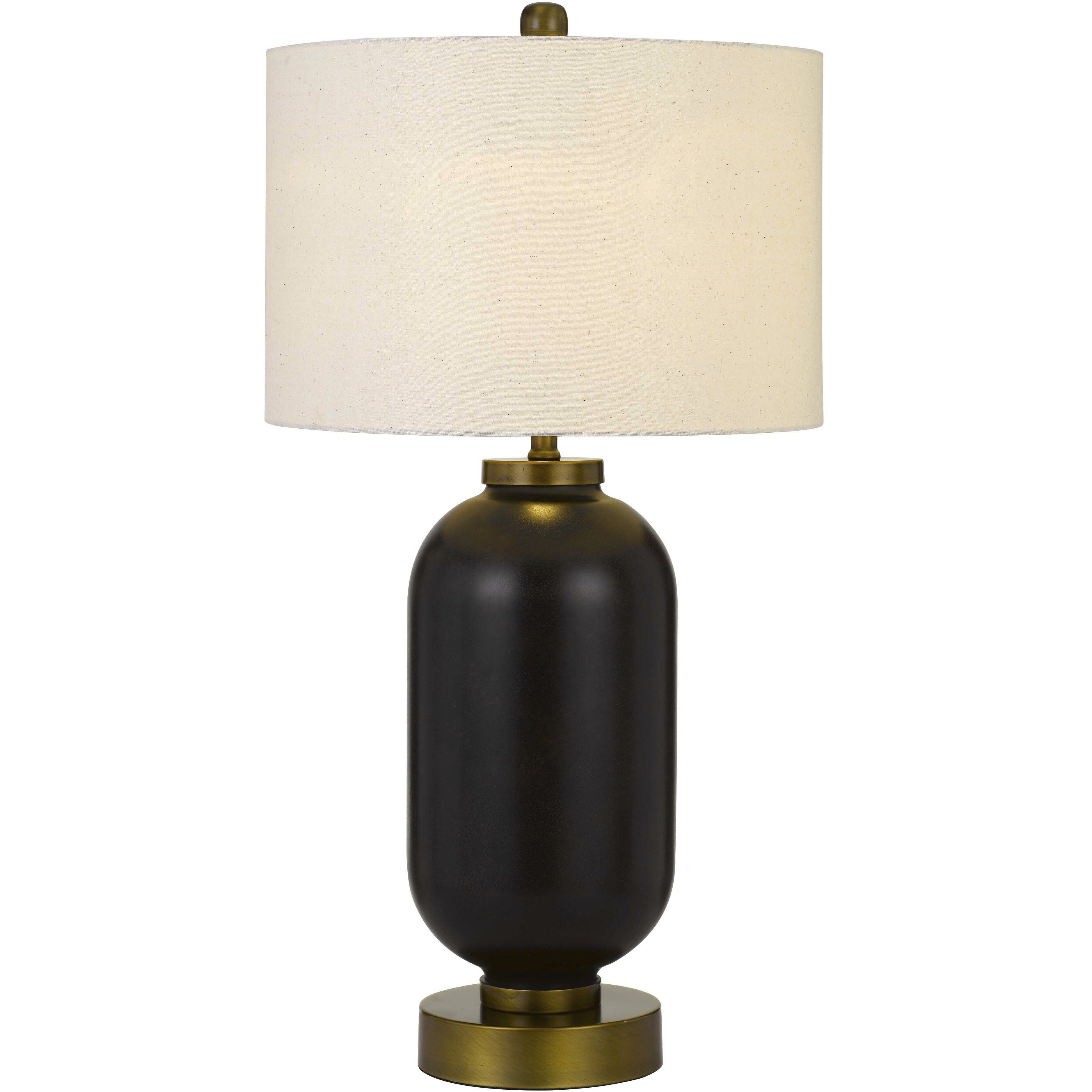 Sycamore 34 inch 150 watt Antique Brass with Black Table Lamp Portable Light