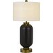 Sycamore 34 inch 150 watt Antique Brass with Black Table Lamp Portable Light