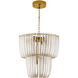 Ziva Shahi 22 inch 5.00 watt Titanium Gold Chandelier Ceiling Light, 2 Tier