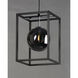 Fluid LED 9.75 inch Black/Polished Chrome Single Pendant Ceiling Light in Mirror Smoke, Black and Polished Chrome