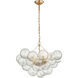 Julie Neill Talia LED 29.25 inch Gild and Clear Swirled Glass Chandelier Ceiling Light, Medium
