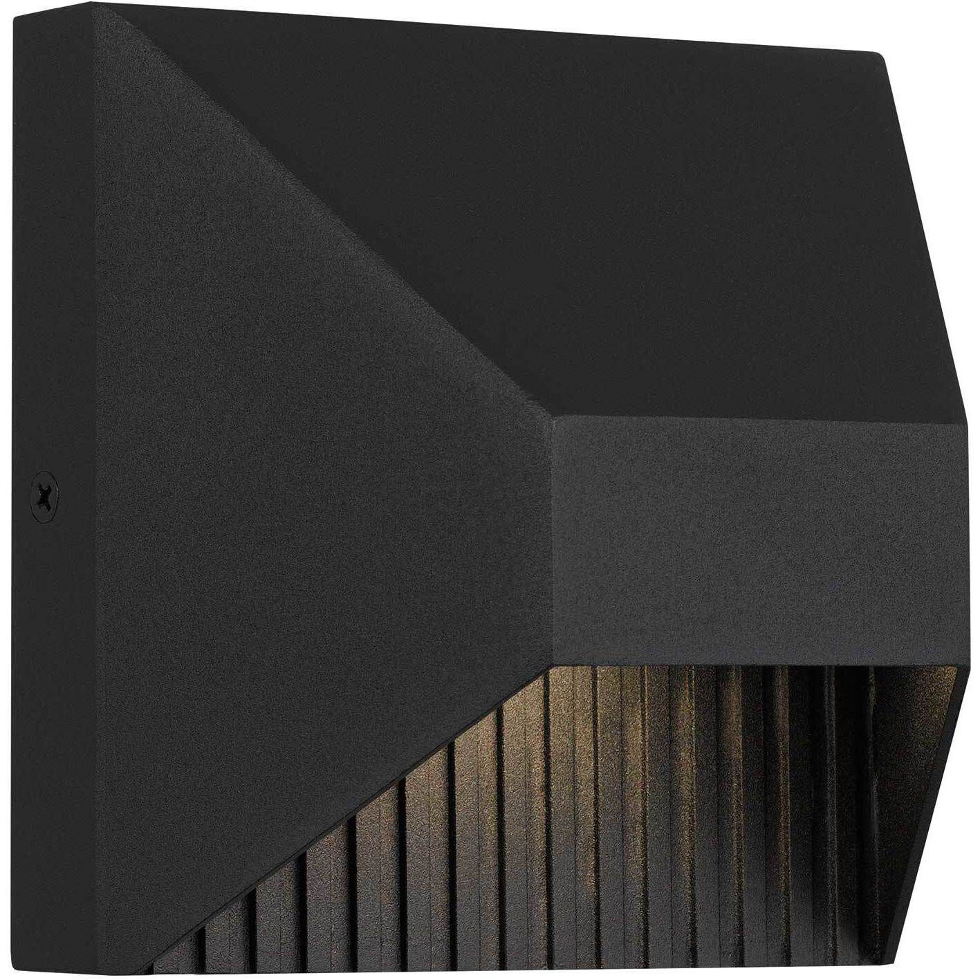 Ribbed LED 5.13 inch Sand Black Outdoor Wall Sconce