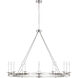Chapman & Myers Launceton LED 53.25 inch Polished Nickel Ring Chandelier Ceiling Light, Grande