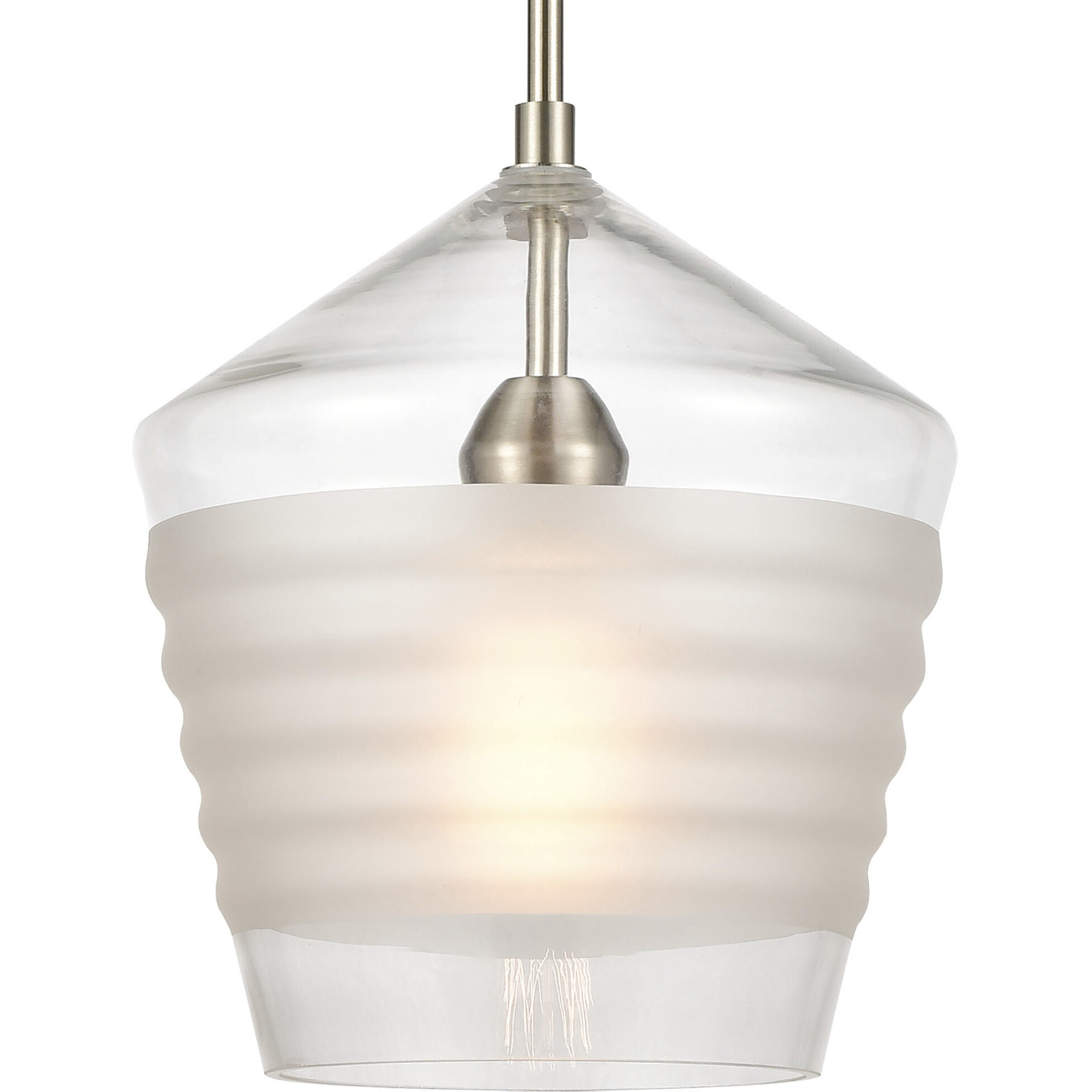 Konis 1 Light 10 inch Satin Nickel Mini Pendant Ceiling Light