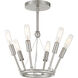 Royalty 6 Light 12.75 inch Brushed Nickel Semi Flush Ceiling Light