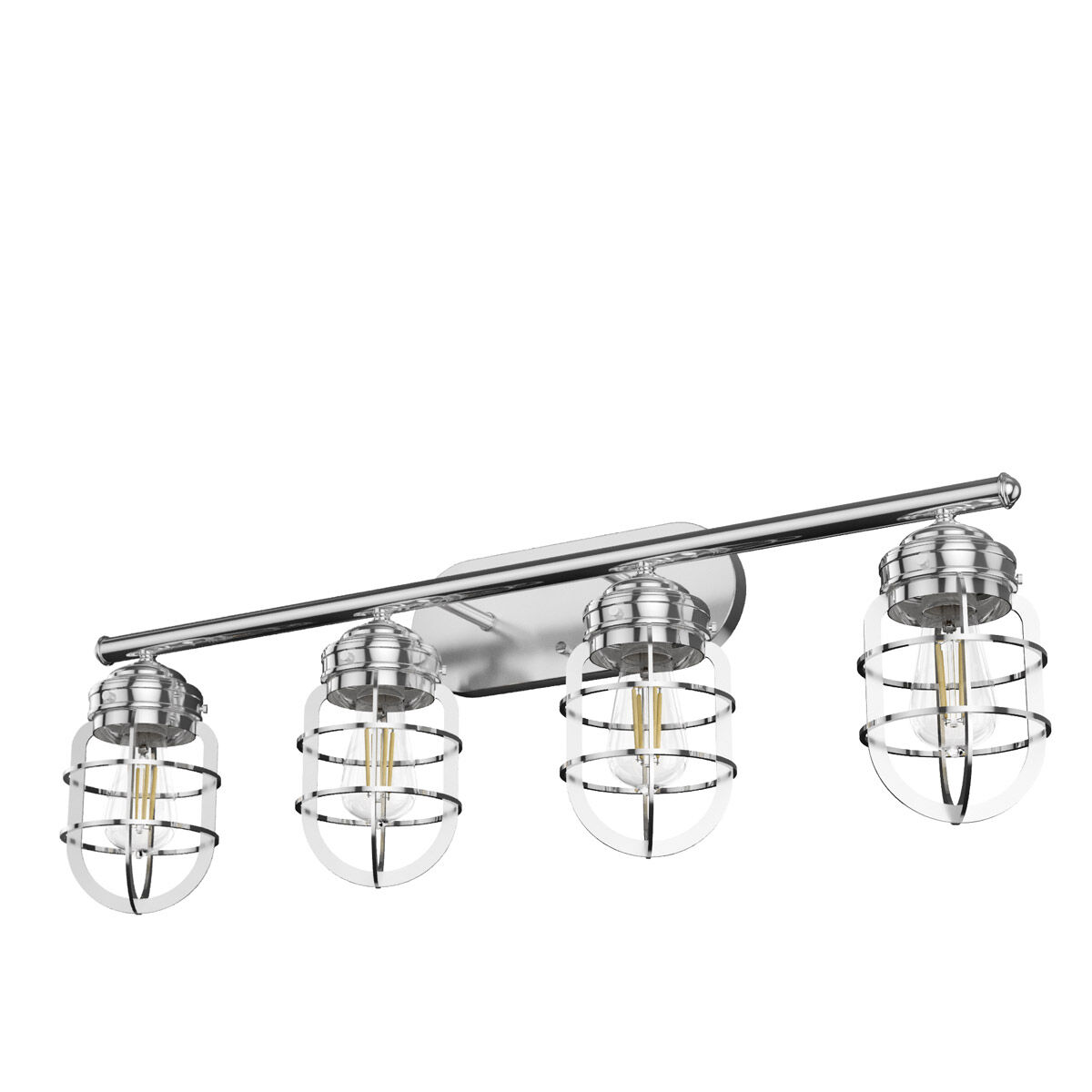 Starklake 4 Light 34 inch Chrome Vanity Light Wall Light