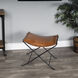Industrial Chic Melton  Brown Leather Bench