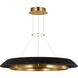 Sean Lavin Noa 1 Light 38.6 inch Hand Rubbed Antique Brass Chandelier Ceiling Light in Washed Black Sea Grass