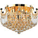 Corona 9 Light 20 inch Gold Flush Mount Ceiling Light in Royal Cut