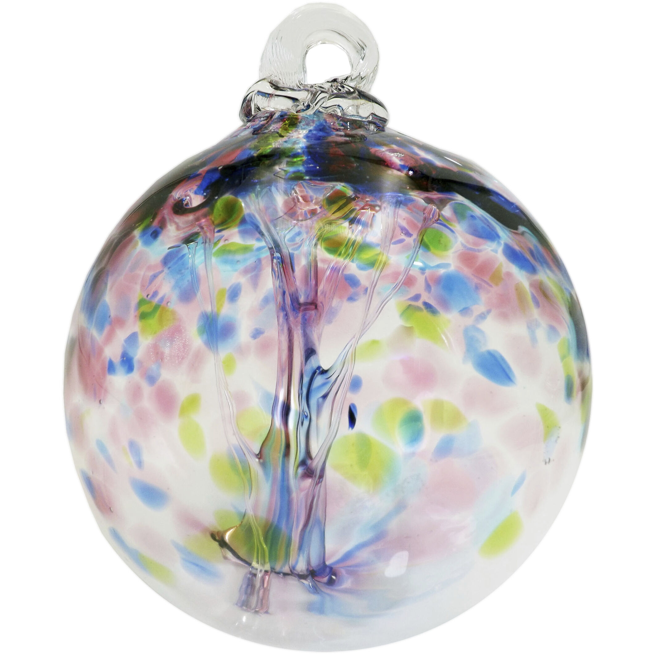 Tree Of Life Multi-color Art Glass Orb