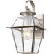 Westover 1 Light 13 inch Brushed Nickel Outdoor Wall Lantern