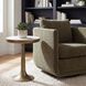 Gianno 25 X 21 inch White Marble and Antique Brass Side Table