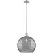 Arcadia Athens Deco Swirl 1 Light 13.75 inch Brushed Satin Nickel Mini Pendant Ceiling Light