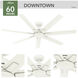 Downtown 60 inch Matte White Outdoor Ceiling Fan