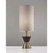 Carmen 23 inch 100.00 watt Antique Brass and Walnut Rubberwood Table Lamp Portable Light 