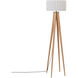 Quattro 61 inch 14 watt Natural Ash Floor Lamp Portable Light
