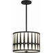 Royston 3 Light 15 inch Black Pendant Ceiling Light in Antique White