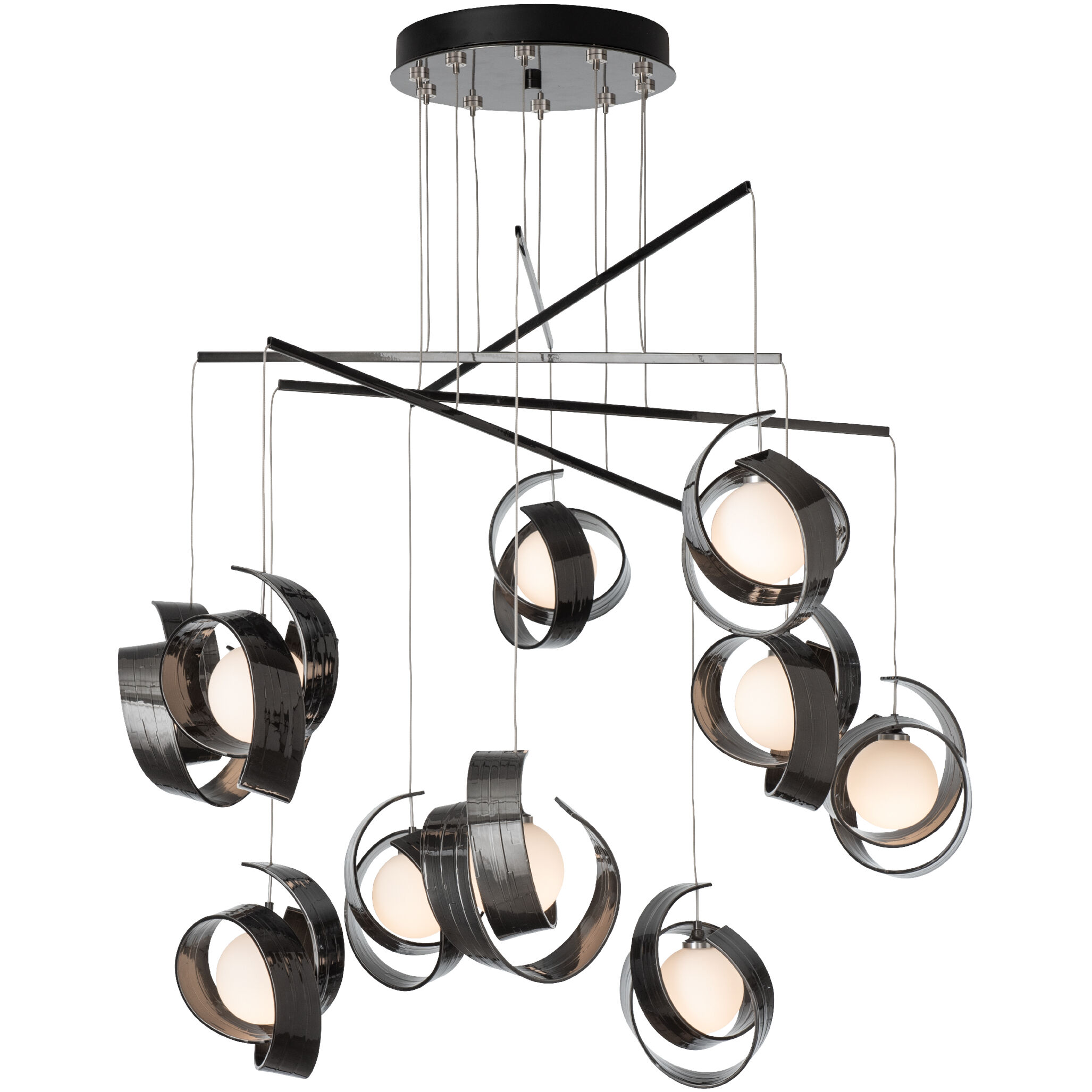 Riza 10 Light 41 inch Ink Mobile Pendant Ceiling Light
