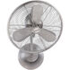 Bellows I 21 inch Brushed Polished Nickel Wall Fan, Hard-Wired