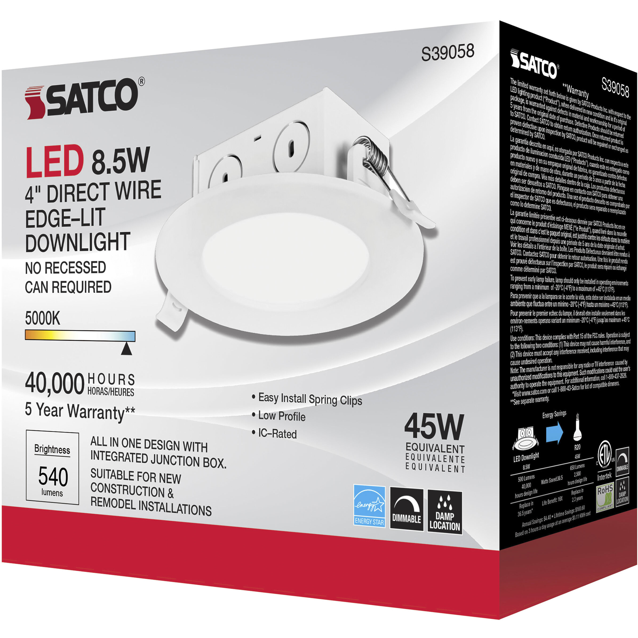 Edgewood LED Module White Recessed