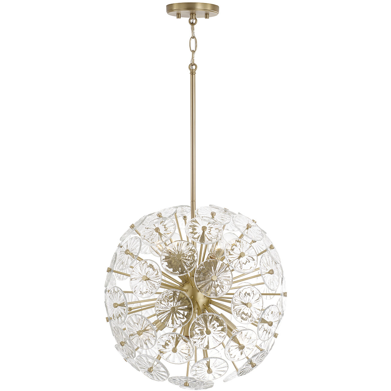 Emelie 8 Light 18 inch Matte Brass Pendant Ceiling Light