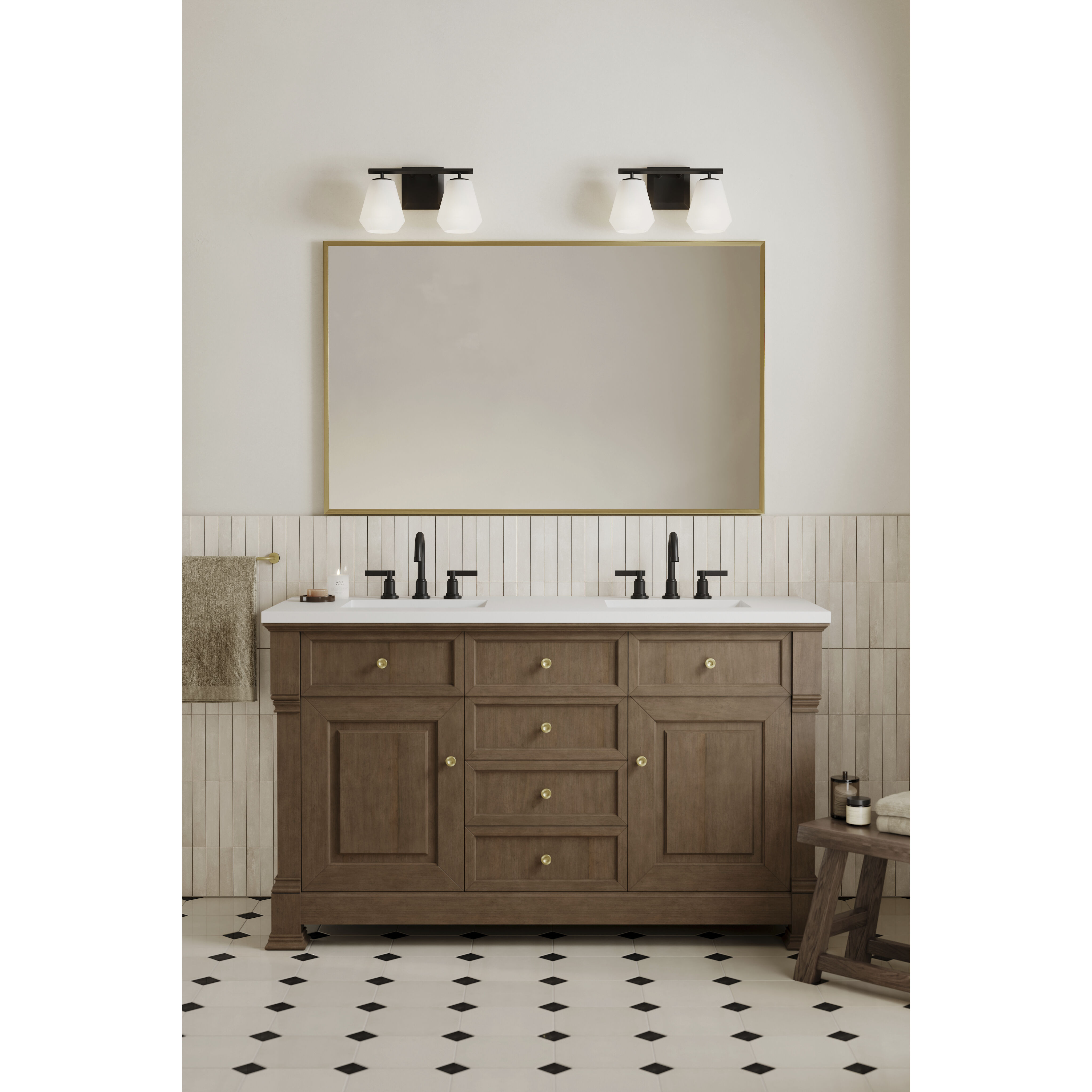 Siena 2 Light 14.25 inch Dark Matte Black Vanity Wall Light