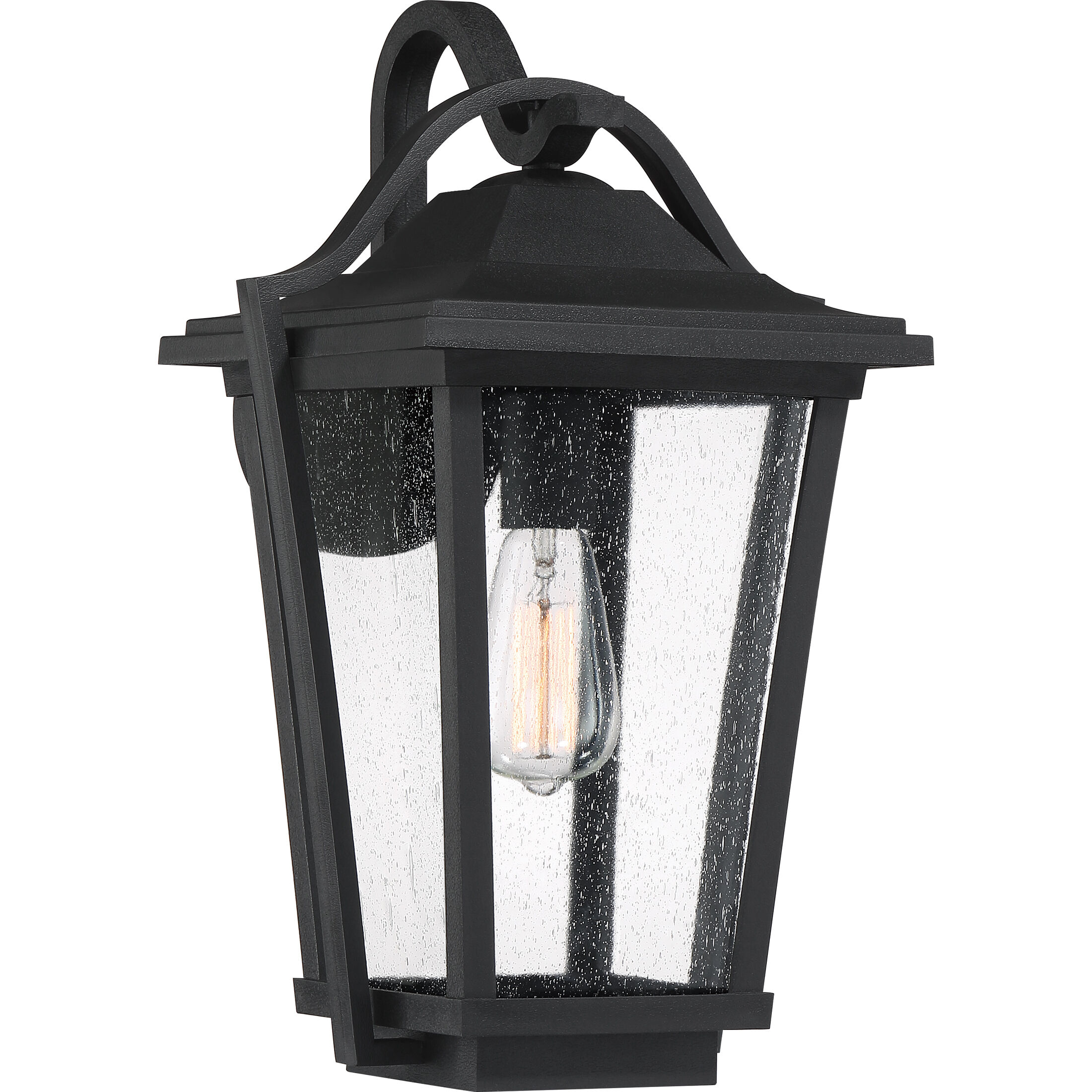 Darius 1 Light 18 inch Earth Black Outdoor Wall Light