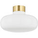 Eliana 1 Light 14.25 inch Aged Brass Flush Mount Ceiling Light