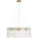 Brookstreet 6 Light 29.5 inch Legacy Brass Pendant Ceiling Light in Clear Handmade Glass