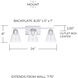 Layla 3 Light 24 inch Chrome Vanity Light Wall Light