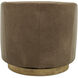 Oscy Brown Swivel Chair in Tan