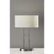 Duet 27 inch 60.00 watt Satin Steel Table Lamp Portable Light in Brushed Steel