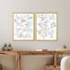 Enchanted Blue and Gray and Pink and Orange Framed Art
