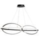 Gemini LED 16.5 inch Black and Nickel Pendant Ceiling Light
