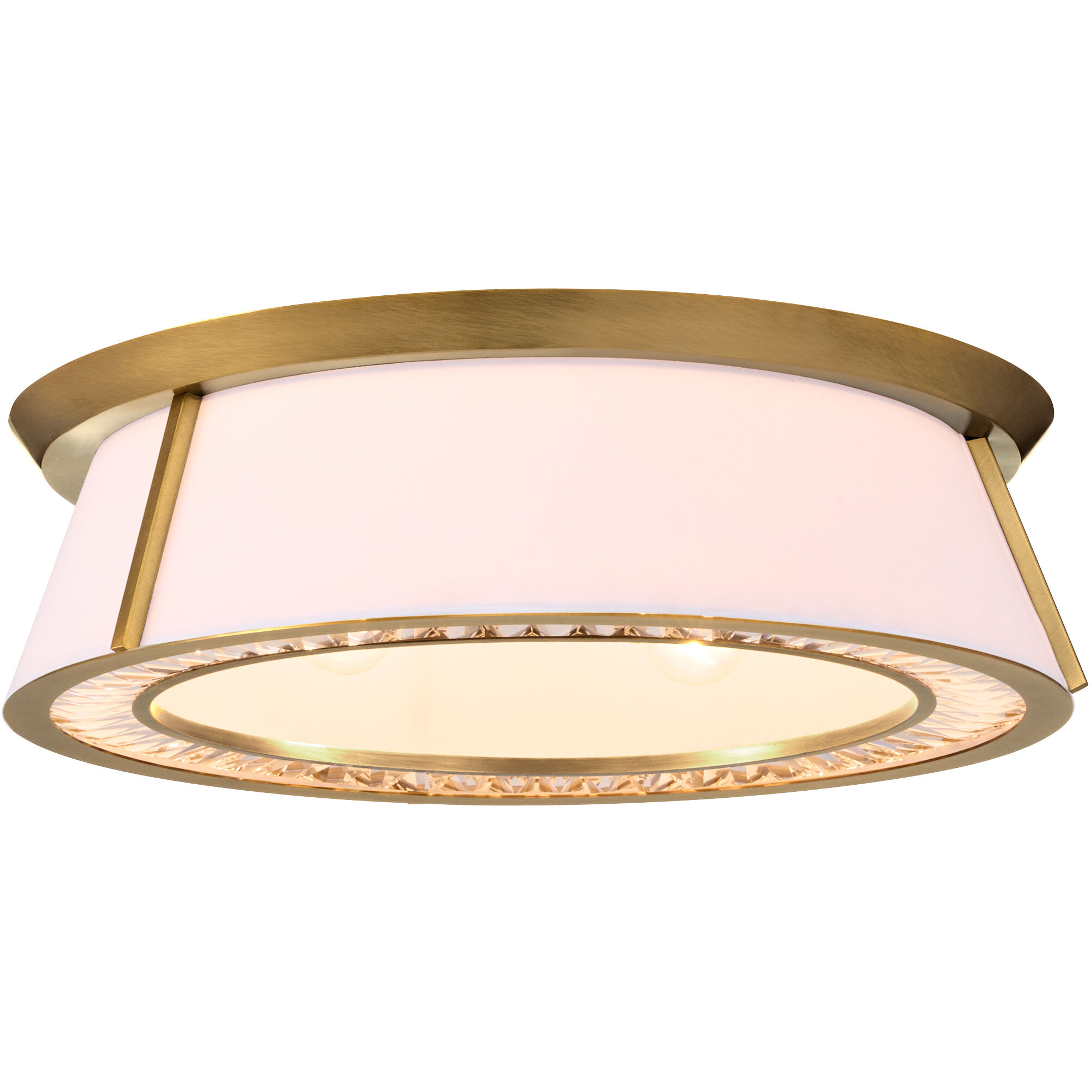 Gorham 4 Light 22 inch Brushed Brass Flush Mount Ceiling Light