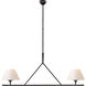 Ian K. Fowler Cesta Linear Chandelier Ceiling Light in Aged Iron, Large
