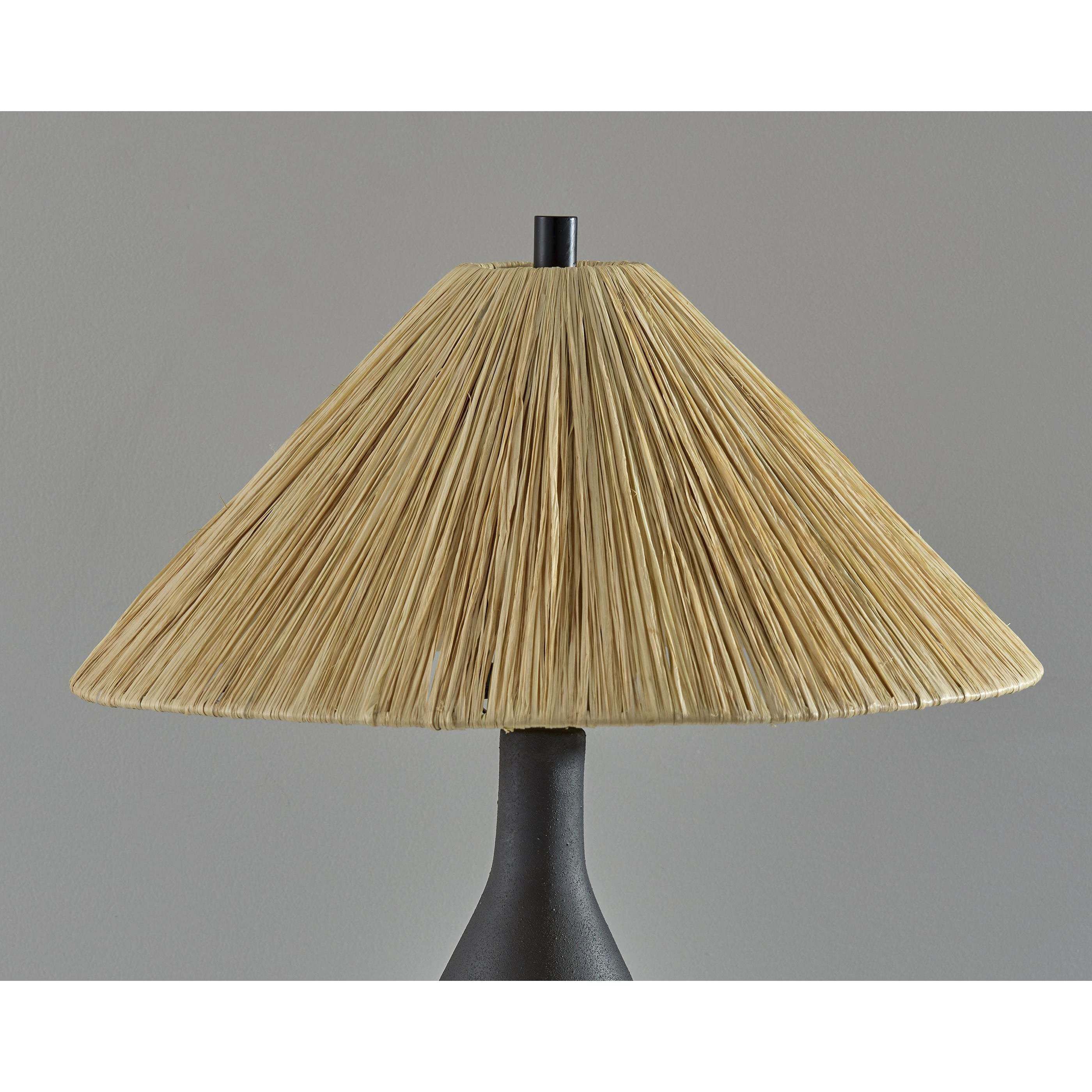 Maren 28 inch 100.00 watt Black Rough Finished Ceramic Table Lamp Portable Light