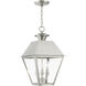 Wentworth 3 Light 12 inch Brushed Nickel Outdoor Pendant Lantern, Large
