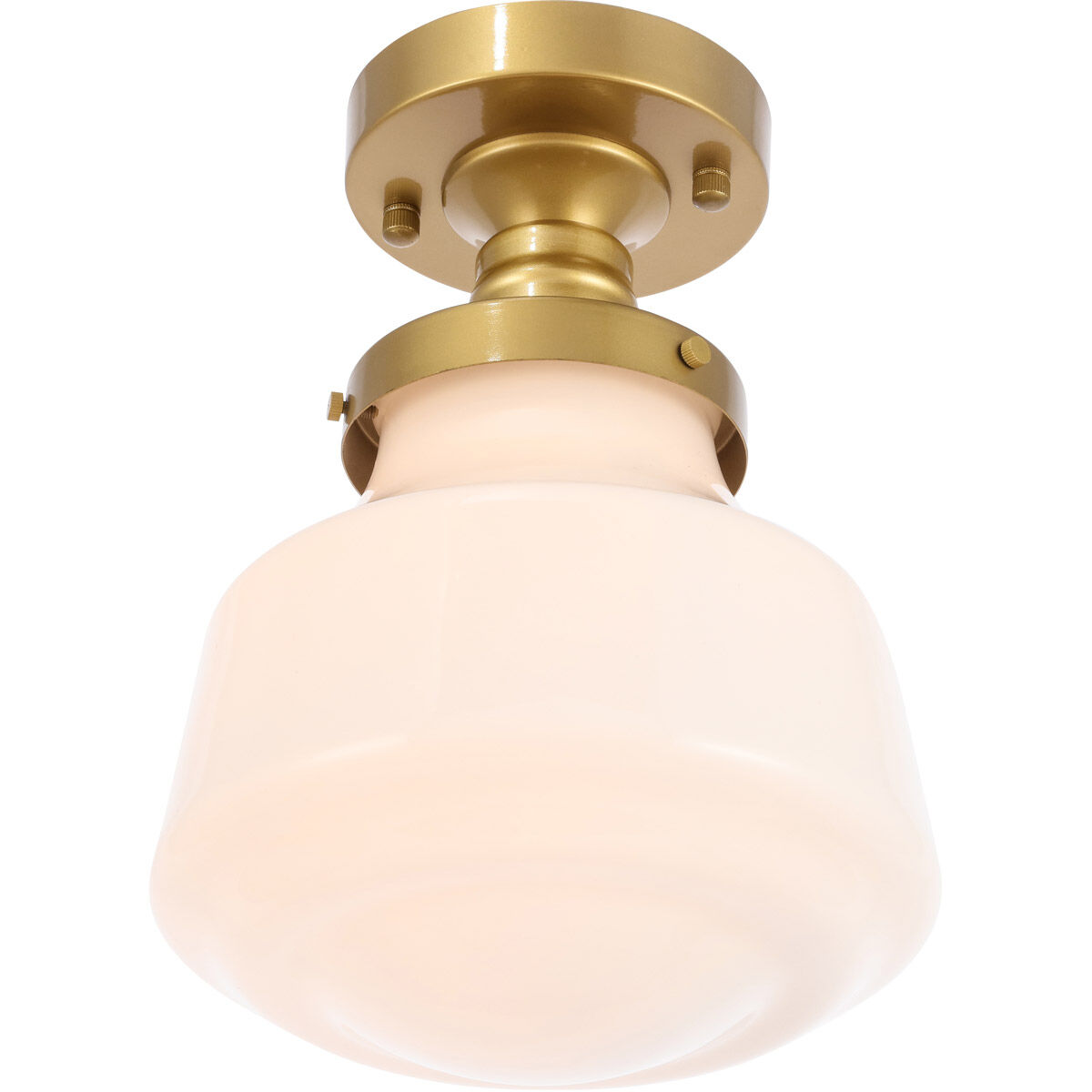 Lyle 1 Light 8 inch Brass Flush Mount Ceiling Light
