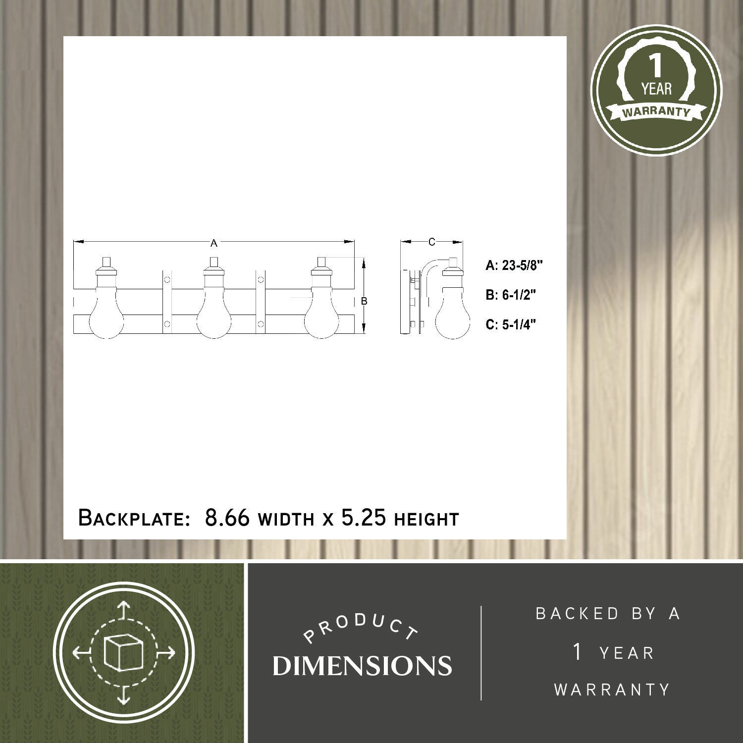 Carrington LED 23.75 inch Matte Black and Deep Walnut Bathroom Light Wall Light