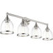 Ashridge 4 Light 35.75 inch Brushed Nickel Vanity Wall Sconce Wall Light