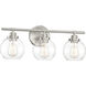 Carson 3 Light 22.5 inch Satin Nickel Bathroom Vanity Light Wall Light, Essentials