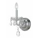 Traditional Crystal Sconce Wall Light in Clear Swarovski Strass, Polished Chrome