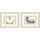 Bath Dogs Multi and Blue and Brown and Pink Framed Art, Propac