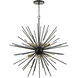 Tribeca 13 Light 42 inch Shiny Black with Polished Brass Accents Foyer Chandelier Ceiling Light, Extra Large
