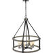 Kirkland 6 Light 25 inch Ashen Barnboard Chandelier Ceiling Light