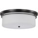 Warren 15 inch Gun Metal Flush Mount Ceiling Light