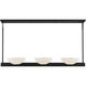 Fallon 3 Light 45 inch Matte Black Linear Chandelier Ceiling Light, Essentials